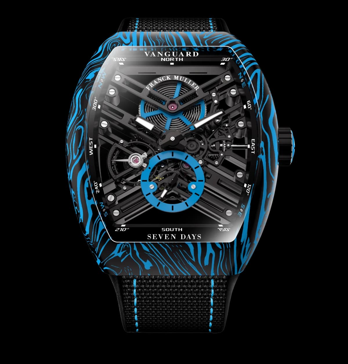 Franck Muller V 45 S6 SQT CARBONE AMS BL