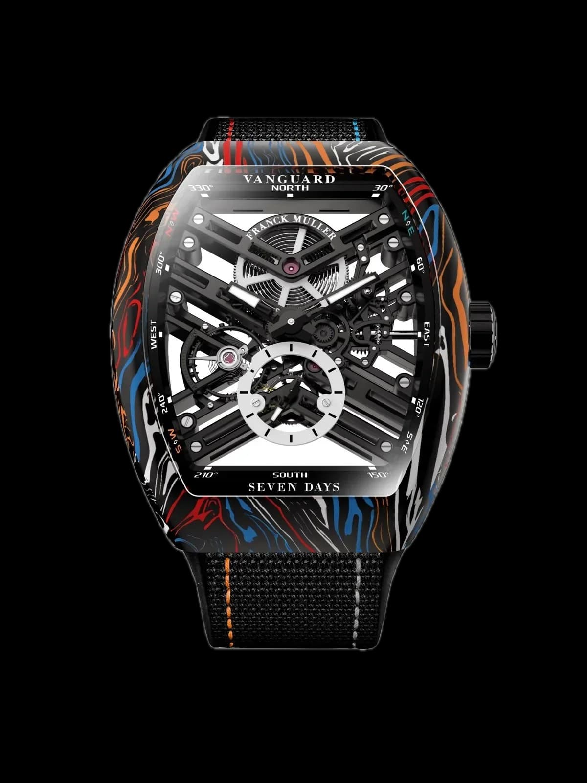 Franck Muller V 45 S6 SQT CARBONE AMS COL DRM