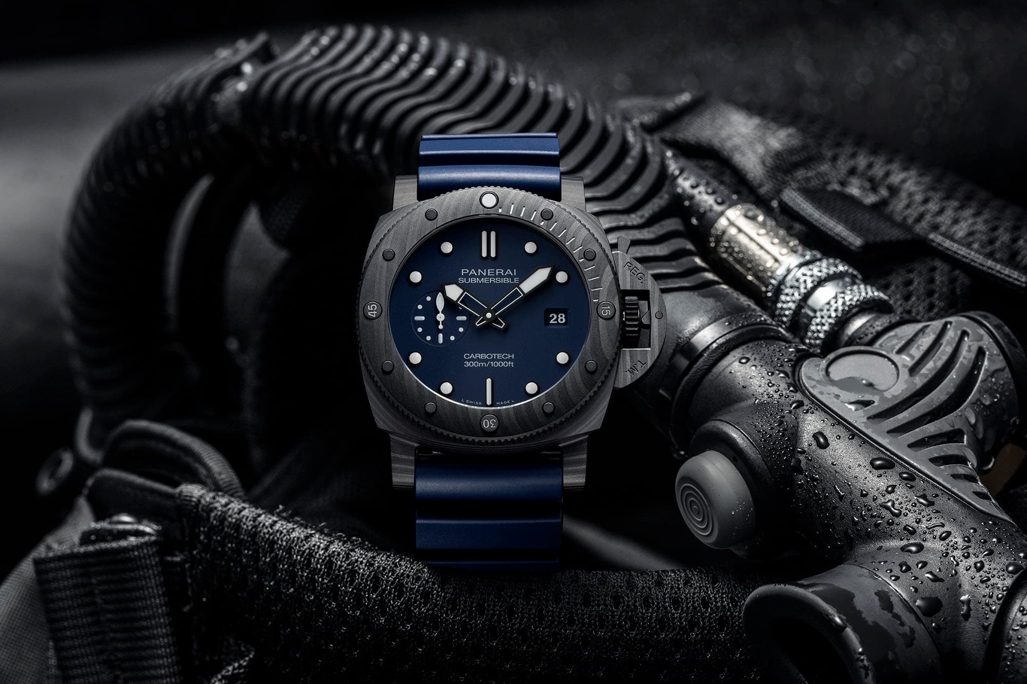 Panerai adds a 44mm Submersible in Carbotech and steel